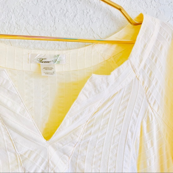 Theme Boutique Embroidered Puff Sleeve Peasant Top - Picture 5 of 9